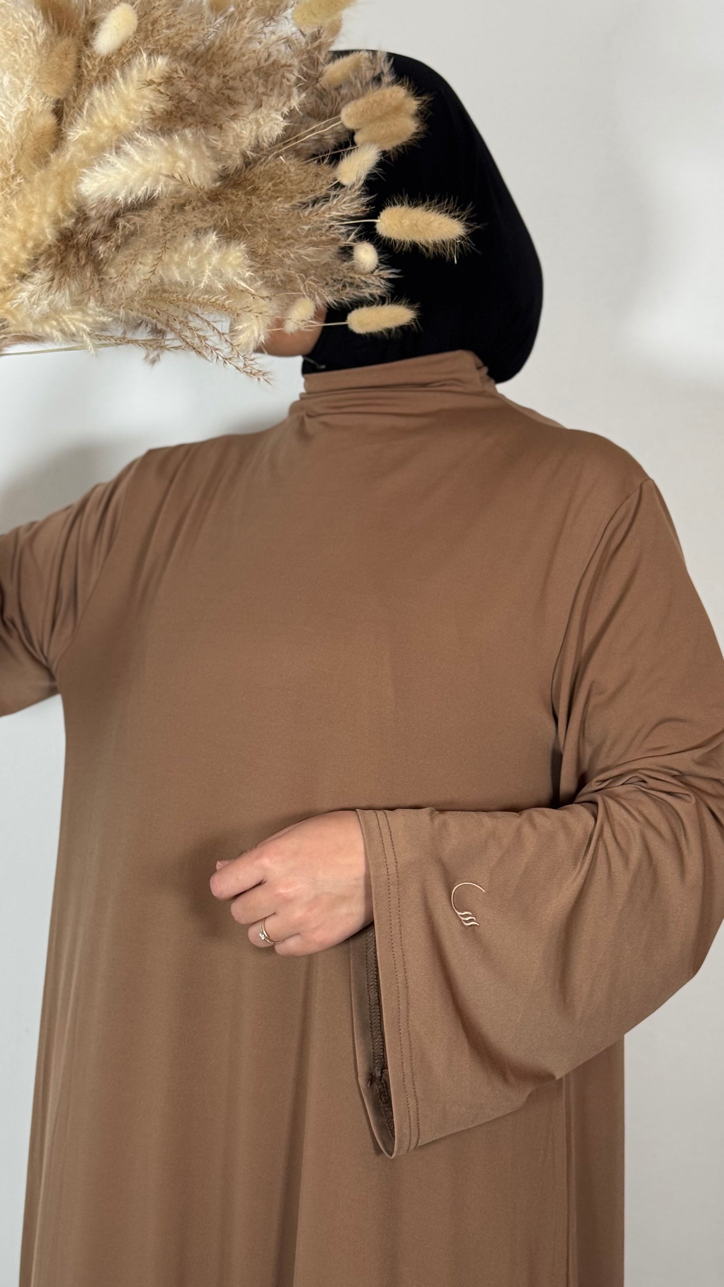 Ensemble Abaya & Khimaar – Jersey Premium Camel