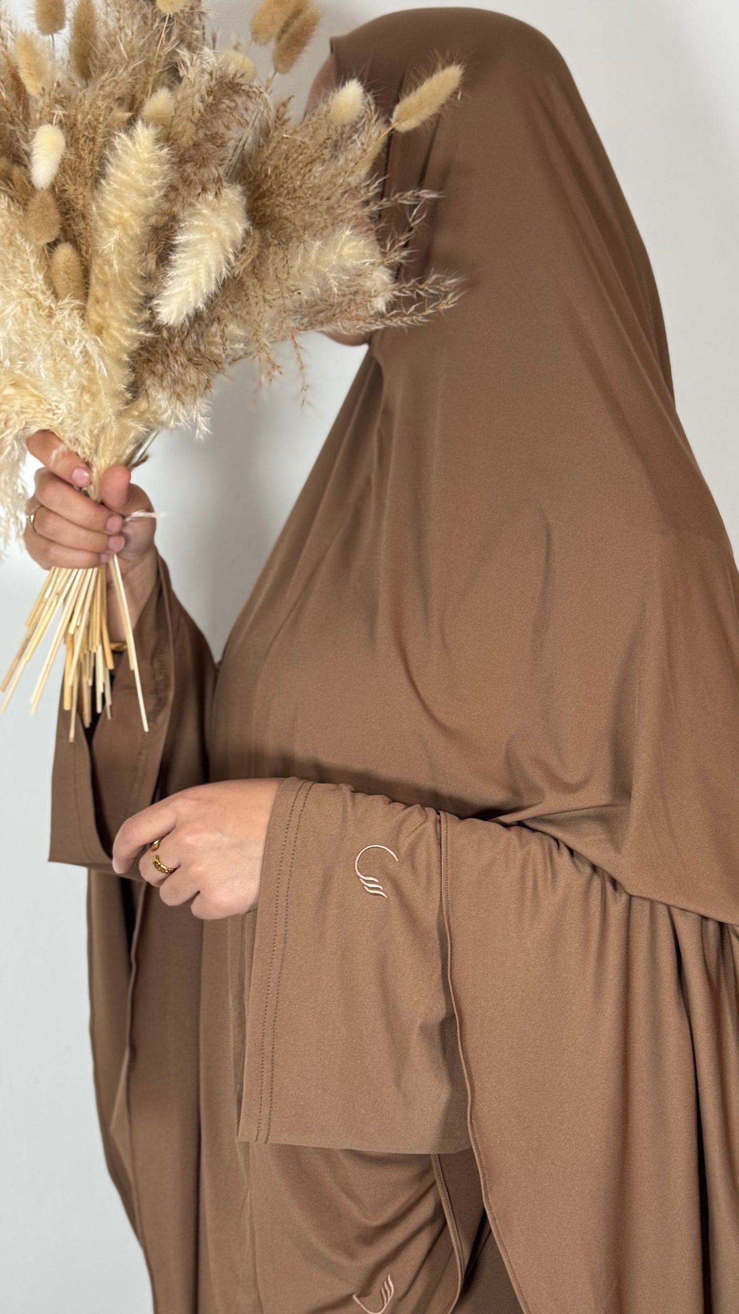 Ensemble Abaya & Khimaar – Jersey Premium Camel