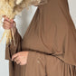 Ensemble Abaya & Khimaar – Jersey Premium Camel