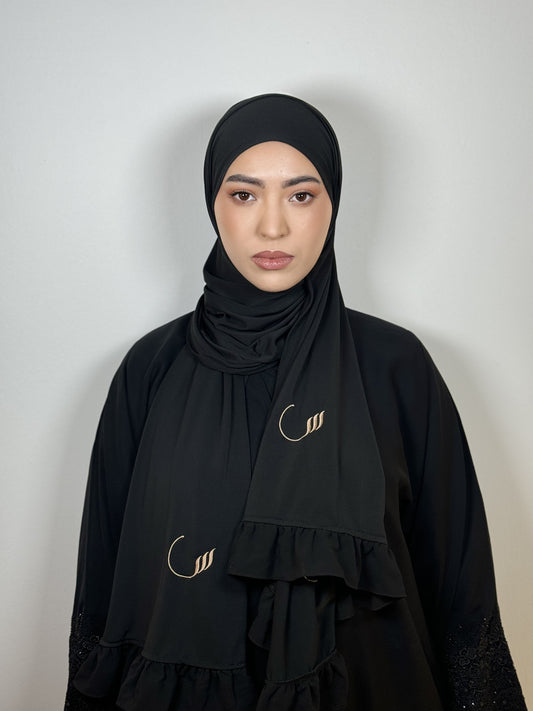 Premium Ruffle Black x Gold